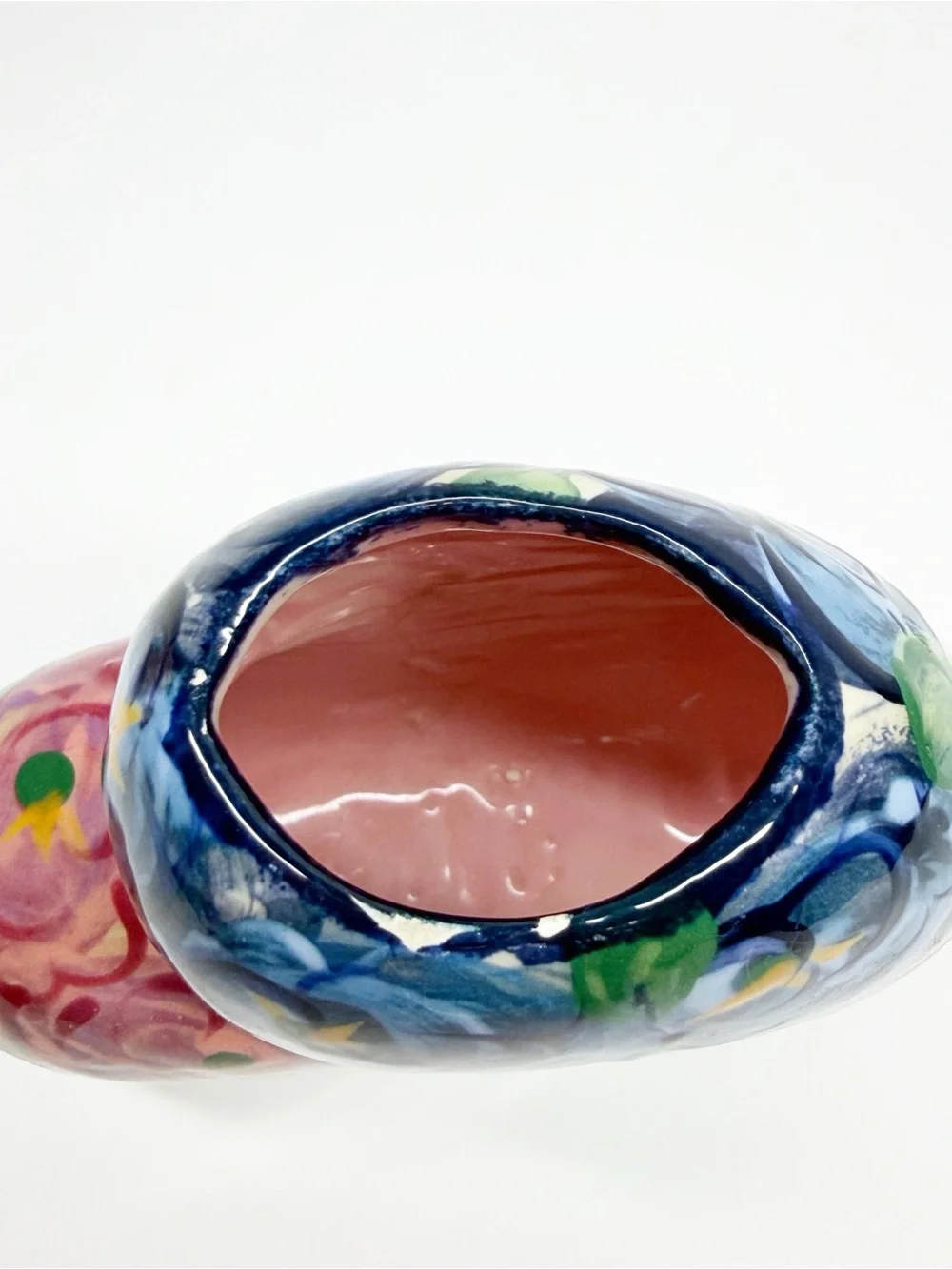 Vintage Lesal Hand Painted Floral Heart Vase